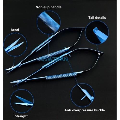 Titanium alloy Cornea Scissors ophthalmic Microscopic Scissors instruments surgical tools
