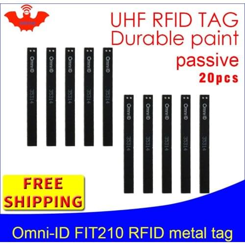 UHF RFID metal tag omni-ID fit 210 915m 868mhz Alien Higgs3 EPC 20pcs free shipping durable paint very thin passive RFID tags