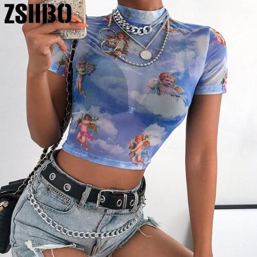 ZSIIBO Women's Transparent Shirts