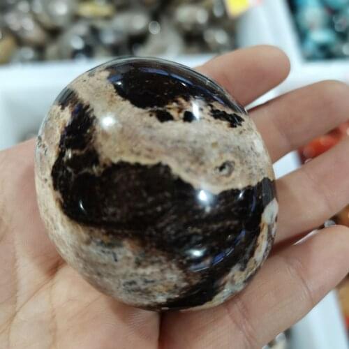 1pcs Natural stone Grey opal palm stones playthings small stones and crystals healing crystals