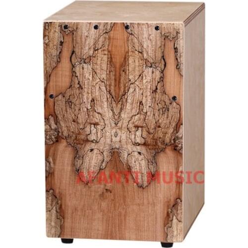 Afanti Music Rotten Wood / Birch Wood / Natural Cajon Drum (KHG-194)