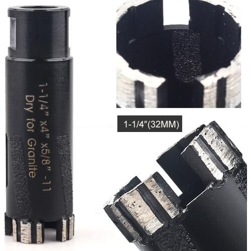 Diamond 1-1/4 inch dry drilling bits for masonry drilling granite/marble/concrete