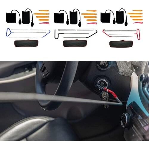 Car Emergency 11-Piece Kit with Long Reach Grabber Air Pump Bag for Commerce and Home Use