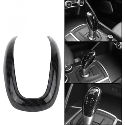 Car Interior Gear Shifter Knob Frame Cover Trim for Alfa Romeo Stelvio 2017 2018 Giulia 2016 2017 2018 Carbon Fiber