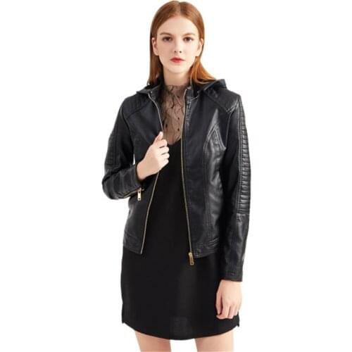 BAQCN Women's Leather Jackets With Fur
