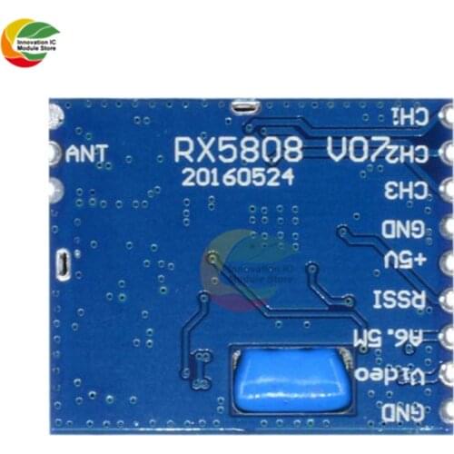 FPV 5.8G Wireless Audio Video Receiver Module for Boscam RX5808 Frequency Phase Lock Analog AV Signal Output 3.5V 170mA Board