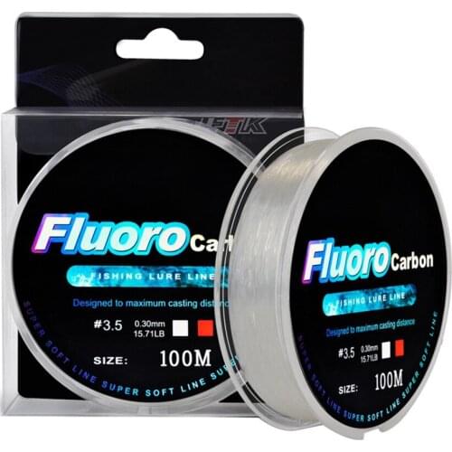 100m Fluorocarbon Fishing Line Carbon Fiber Leader Line Fly Fishing Line Super Soft Line