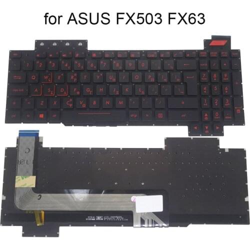 FX63 Greece backlit Keyboard for ASUS FX503 FX503V FX503VD FX503VM GK Greek gaming keyboards laptop sales replacement parts New
