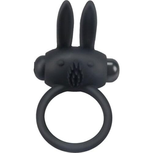 Rabbit Delay Cockring Lasting Ejaculation Lock Fine Vibrator Sex Toys Product for Men Penis Extender Ball Loop