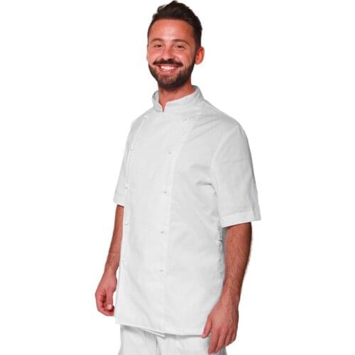 Jacket coat chef summer half sleeves white kitchen chef restaurant Cotton