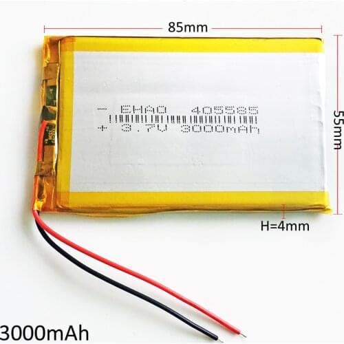 405585 3000mAh 3.7V Lithium Polymer Battery Lipo Rechargeable battery For Power Bank Tablet pc PAD Laptop Notebook keyboard MID