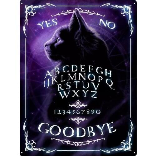 Cat Tarot Retro Tin Sign Pub Wall Decor Ouija Metal Sign For Club Bar Cafe Wall Iron Poster