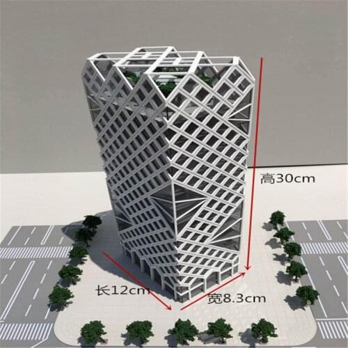 1/150 Train Station Scene Model Modern Commercial Building Integrated Sand Table