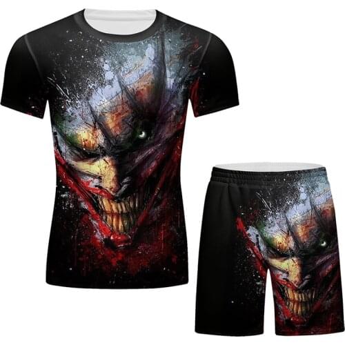Wholesale Loose Summer Suit Cool New Design Full Sublimation Clothing for Mens 2 Piece Outfit sets