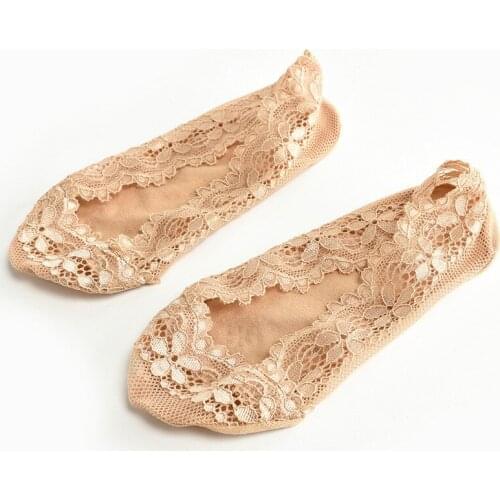 6psc/lot Super Breathable Whole Circle Silicone Shallow Mouth Skidproof Invisible Boat Socks Lace Mesh Thin Summer Women Socks