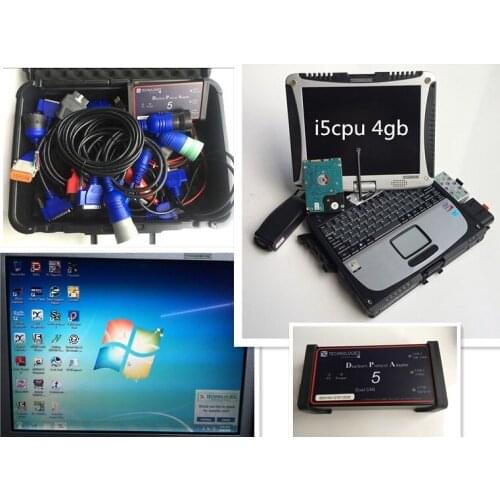 Cf19 i5 laptop for DPA5 Dearborn Protocol Adapter 5 Heavy Duty Truck Scanner CNH DPA 5 Works For Multi-brands Multi-language