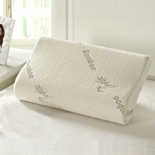 Bamboo Fiber Memory Foam Pillows Orthopedic Pillow Sleeping Healthcare Therapy Cervical Pillow Almohada Ortopedica Drop Shipping