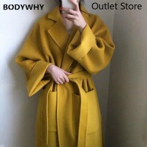 2020 Autumn Winter Women Elegant Wool Overcoat Fashion Warm Long Coat Woolen Outwear Cardigan Loose Plus Size Trench Parkas