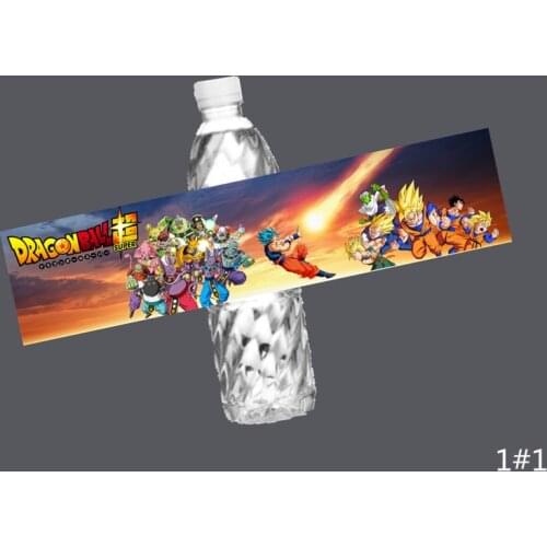 Customized Personalized Game Ball Z Water Bottle Labels kids Birthday Party Baby Shower decoration Supplies DBZ