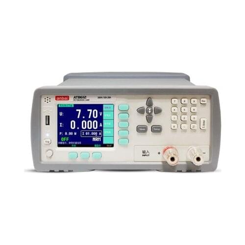 Programmable DC Electronic Load 300W 150V 30A 3.5'' TFT LCD RS232 Handler Battery Test Max.999AH CC/CV/CP/CR AT8612