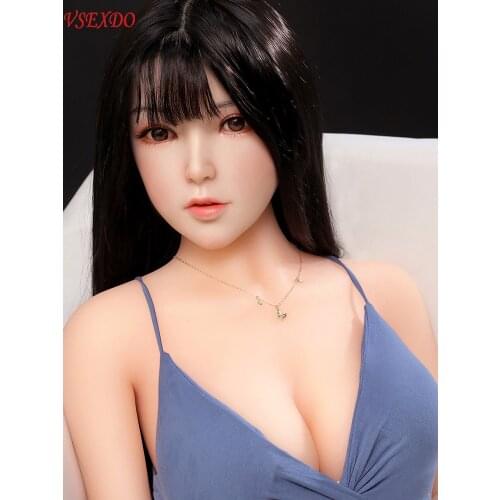 VSEXDO 158cm Sex Dolls with Planted Hair for Men Lifelike Silicone Head Adult Love Doll Pussy Breast Vagina Oral Anal Sexy Toys