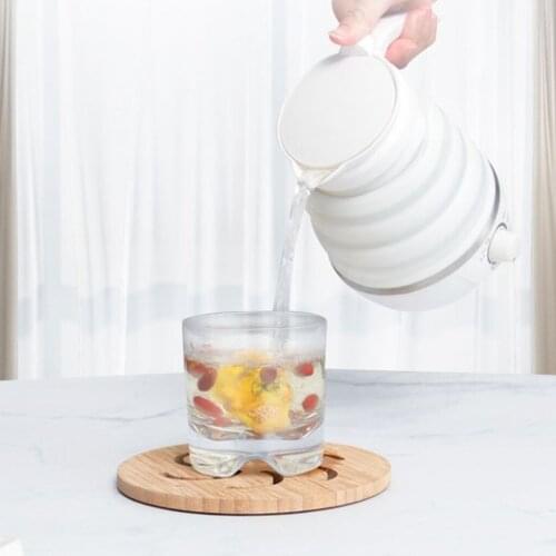 Folding Electric Kettle Water Boiler for Coffee Tea Food White US Plug