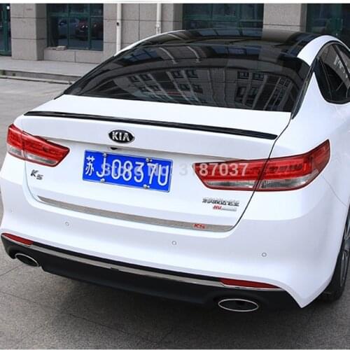 For Kia Optima K5 spoiler High quality 2016-2019 ABS Plastic Rear Roof Spoiler Wing Trunk Lip Boot Cover Car Styling