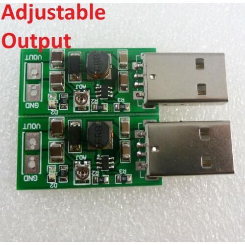 TB414*2 2x USB A Male 5V Input 6V-15V Output adjustable regulator board DC DC Converter Step-up Boost UPS Module for PLC Router