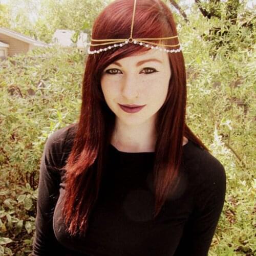 Bohemian hair accessories new tassel pearl head chain personality fashion temperament versatile headwear