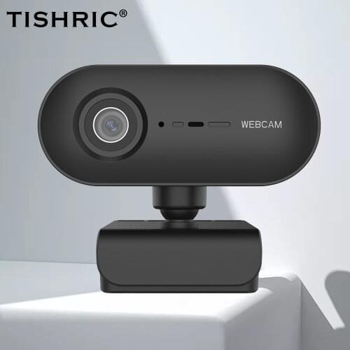 TISHRIC PC Webcam 1080P Full HD Mini Camera Autofocus Web Cam for Computer USB Camera Web Camera with Microphone