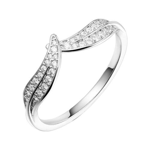 Authentic 925 Sterling Silver Clear CZ Sparkling Leaves Rings for Women Engagement Wedding Jewelry Party Gift Bague Femme