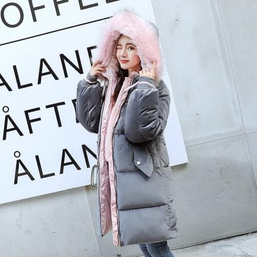 2019 Sale Lycra Zipper Winter Clothes New Korean Long Fund Heavy Seta Lead Pleuche Cotton-padded Thickening Keep Warm Cotton