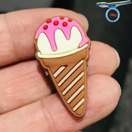 1PCS PVC Mix Yummy Ice Cream Finger Accessories Decoration Adjustable Ring Party Finger Ring For Children Lovely Trinkets