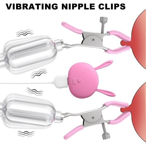 10 Frequency Nipple Clip Vibrator Breast Massage Vibrating Egg G spot Clitoris Tongue Licking Stimulate Pussy Sex Toys For Women