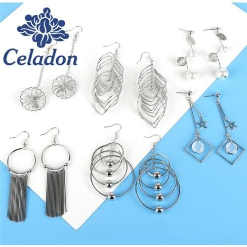 2018 New Factory Price Fashion Prevent Allergy Earrings Set For Women Girl Jewelry Fingdings Support Wholesale Wild Earrings