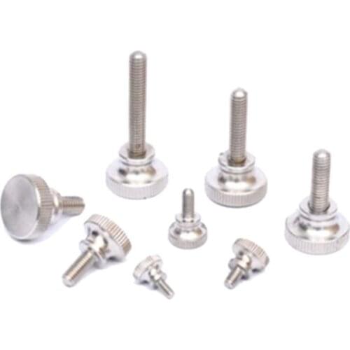 3pcs M8 thread diameter high head knurled thumb screws corrosion resistant low temperature 304 stainless steel