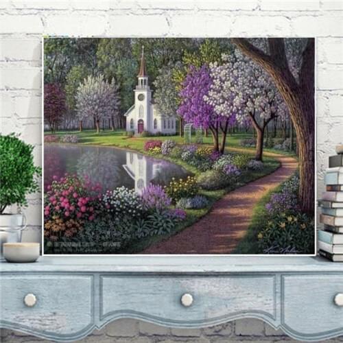 Framed 40*50cm hand painted canvas oil painting coloring by numbers wall pictures for living room painting by numbers HL322