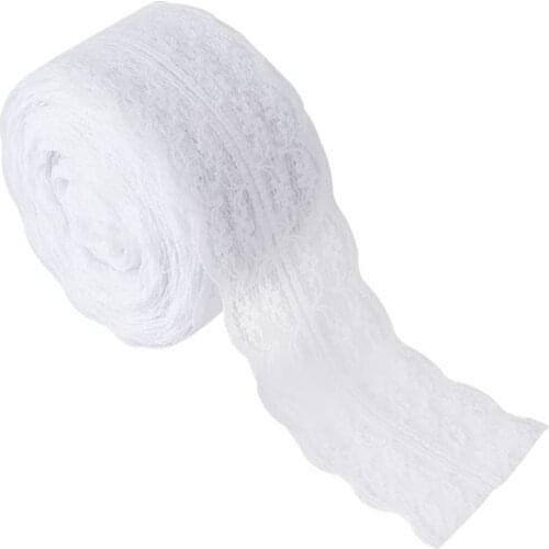 40M Lace Ribbon White Gift Ribbon Lace Wedding Table Decoration Craft Border Gift Packaging Wedding Decoration DIY Craft Lace
