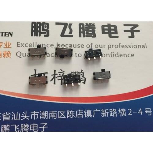 5PCS/lot Original American C&k AYZ0102AGRLC micro toggle switch 3 feet 2 gears patch sliding horizontal side dial