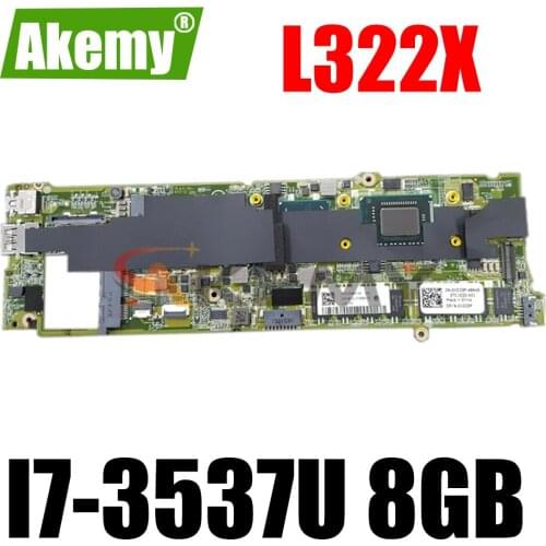 Free shipping For XPS L322X Laptop Motherbaord CN-0YWRXG 0YWRXG YWRXG DAD13BMBCC0 With SR0XG I7-3537U 8GB CPU 100% working well