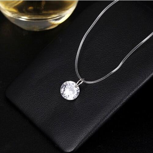 Chains Necklaces Pendant Teardrop Transparent Fishing Line Choker Necklace For Fashion Women Minimalist Ewelry Accessories Party