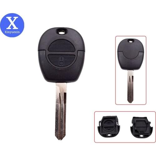Xinyuexin Remote Car Key Shell Case for Nissan Primera Micra Terrano Almera X Trail 2 Buttons Replacement Car Key Case Fob Cover