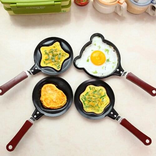Mini Frying Pan Egg Tools Non-stick Cute Shaped Egg Mold Pans Mini Breakfast Egg Baking Pans Kitchen Accessories Cooking Tool