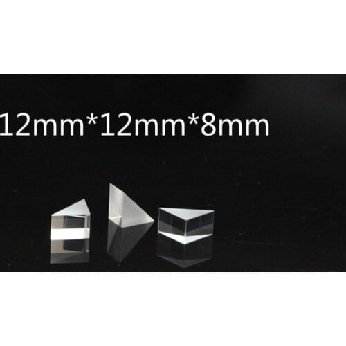 Hot Selling Prism 12* 12*8mm Right Angle Optical Grade Glass Element Total Reflection Rhombus Lens Processing Customization