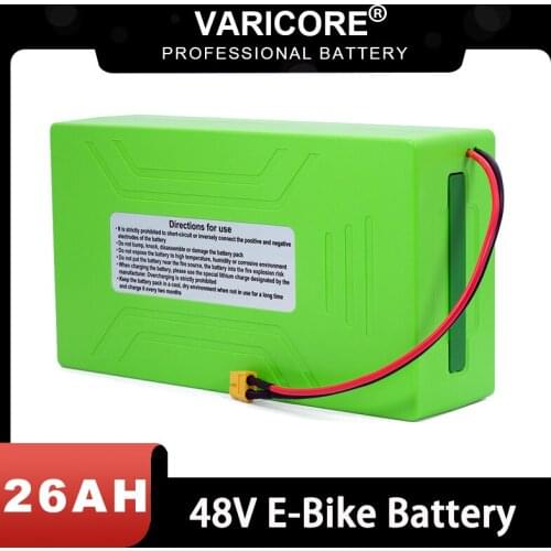 VariCore 48V/54.6V 18650 Li-ion Battery 26Ah 2000W Built in 30A BMS for Electric bicycles Motorcycle modification XT60 plug
