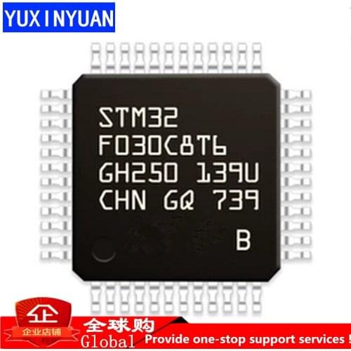 STM32F030C8T6 STM32F030 Patch chip microcontroller 32-bit architecture (M0 48 MHZ LQFP-48 6PCS/LOT