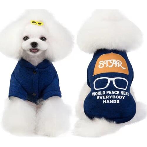 Cute Dog clothes Winter autumn Warm Pet Coat Costume Jacket for Cat Puppy Clothing French Bulldog Chihuahua Outfit dog hoodies