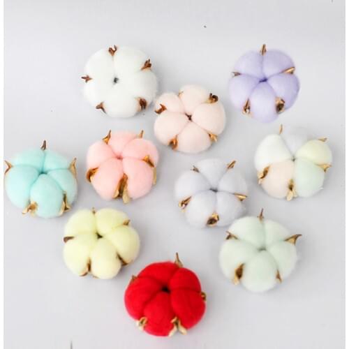 Multicolor Mini Cotton Flowers Head Gift Box Dried Flower Wedding Decoration centros De mesa para boda Home Party Accessories