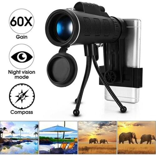 Powerful Monocular Telescope Long Range Spyglass Zoom Binoculars For Hunting Optics Scope Outdoor Telescope For Smartphone