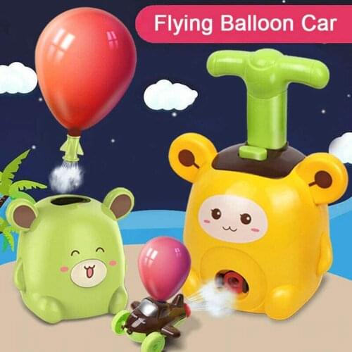 Cartoon Bee Pig Bear Kids Aerodynamic Balloon Car Rocket Launch Vehicle Gift Toy Parent-child Interactive Funny Toys Games Gifts